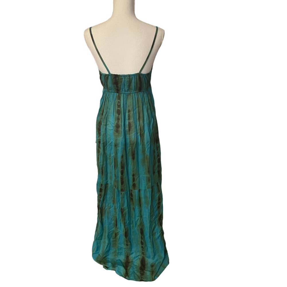 Venus maxi empire style dress, green and teal, size 4 - Picture 6 of 13